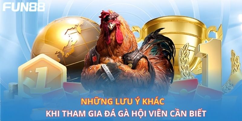 Những lưu ý khác khi tham gia đá gà hội viên cần nắm 